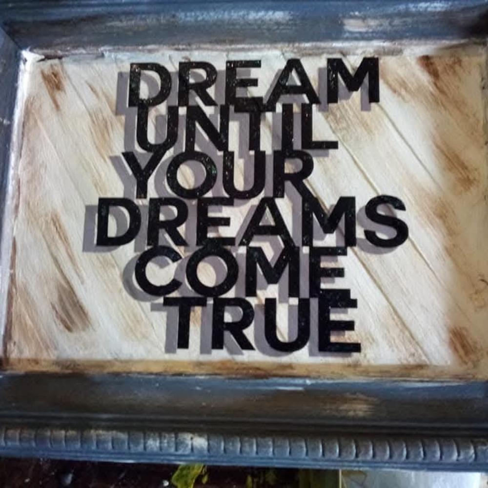 Inspirational Black, Blue, White,  and Brown Wall Decor